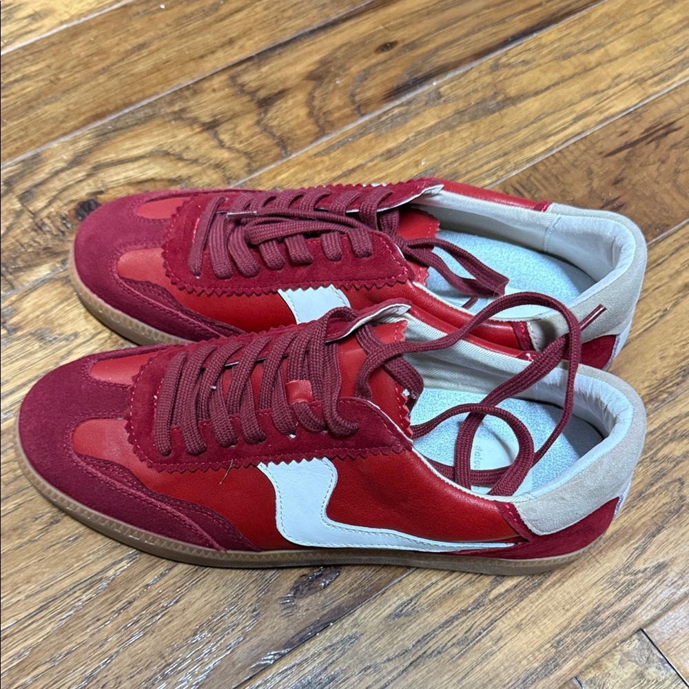 Dolce Vita Red and White Athletic Shoes